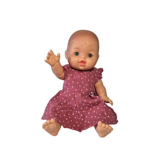 Paola Reina pop Mona - sproetjes - 34 cm - bloot