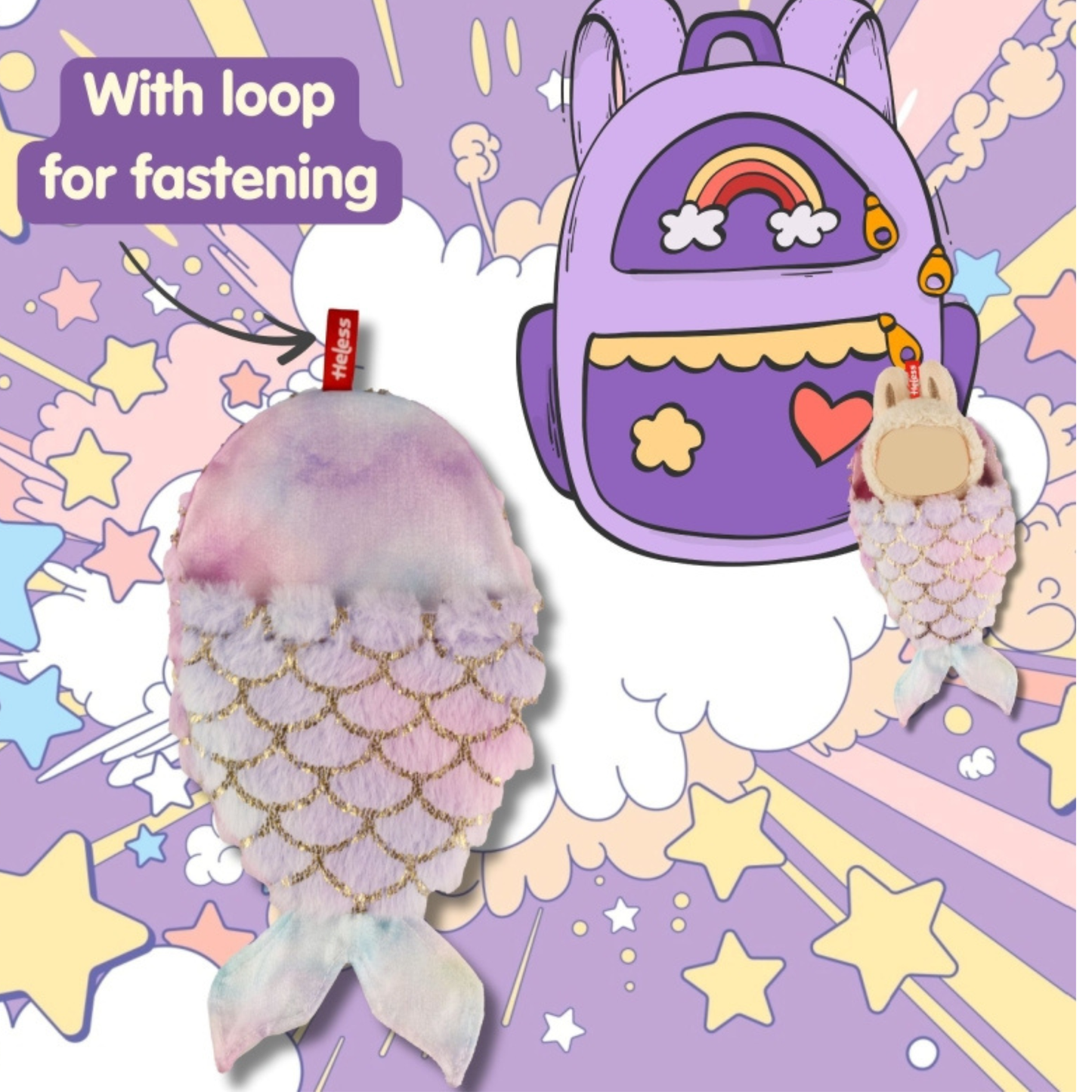 Heless mini slaapzak - mermaid (voor knuffels van 15 cm)