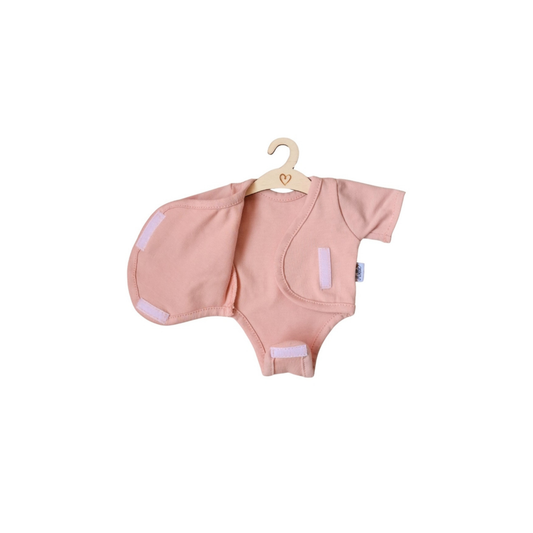 Hollie poppenromper - dusty rose - 34 cm