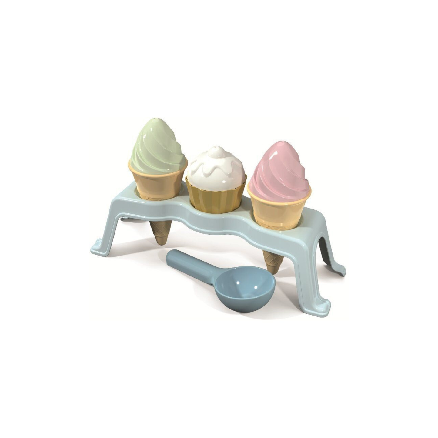 Androni - Zandset cupcake en ijs met houder - Pastel