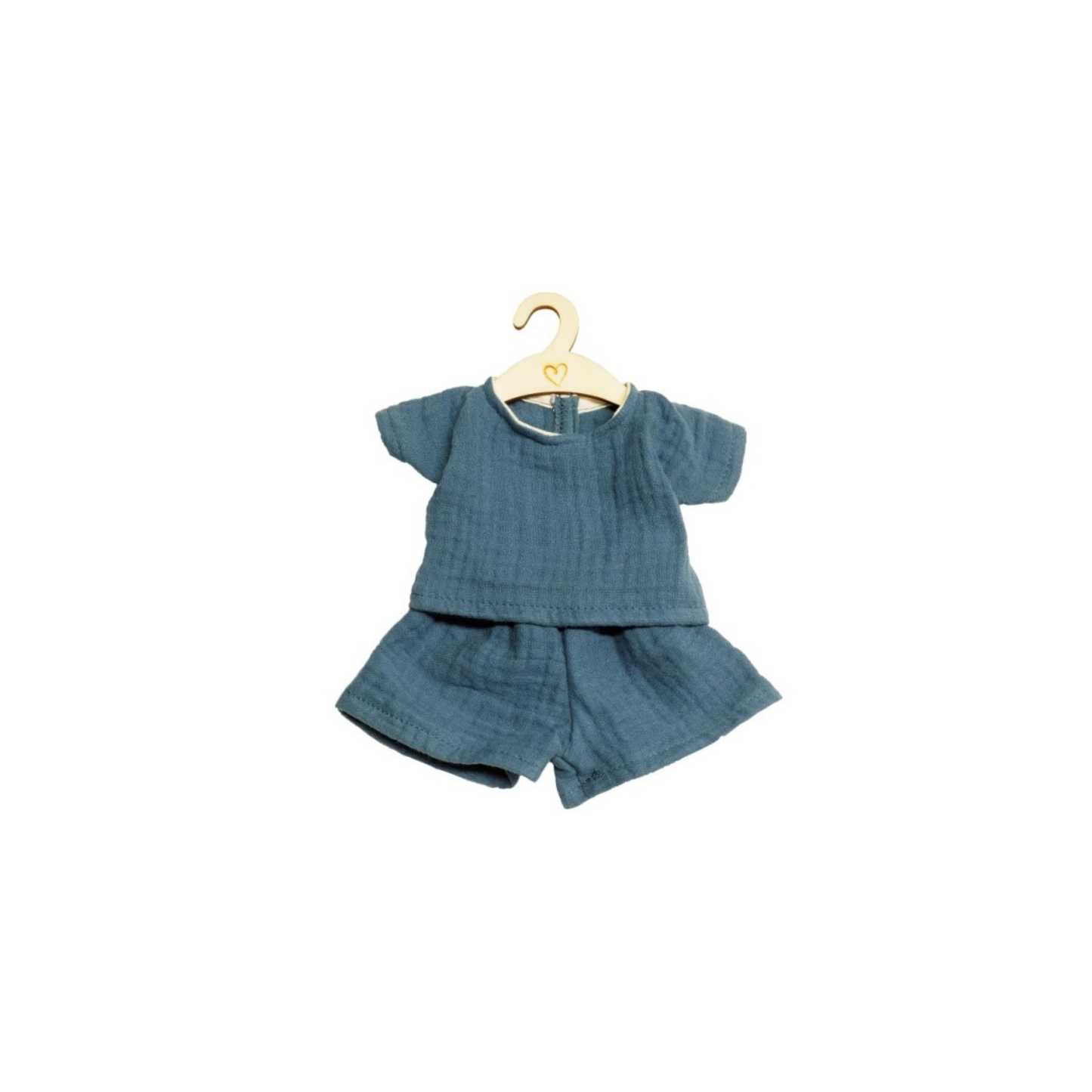 Hollie kledingsetje met broek indigo - 34 cm