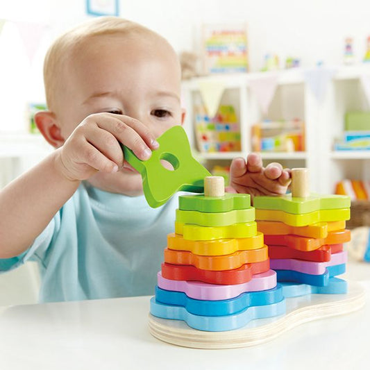 Hape houten regenboog stapeltorens