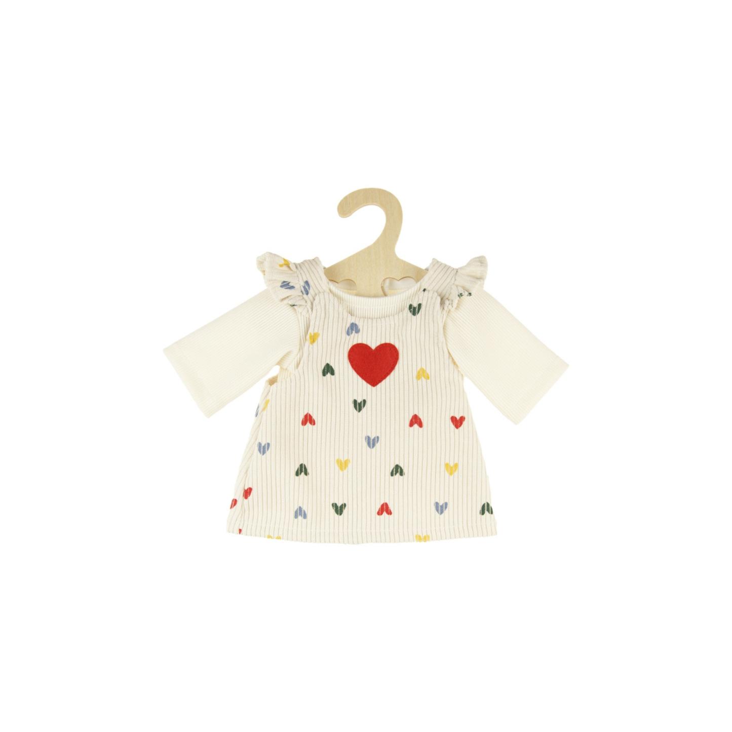 Heless jurk met t-shirt - confetti hart (28-35 cm)