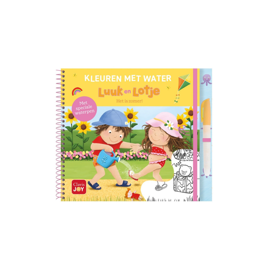 Kleuren met water - Luuk en Lotje, het is zomer!
