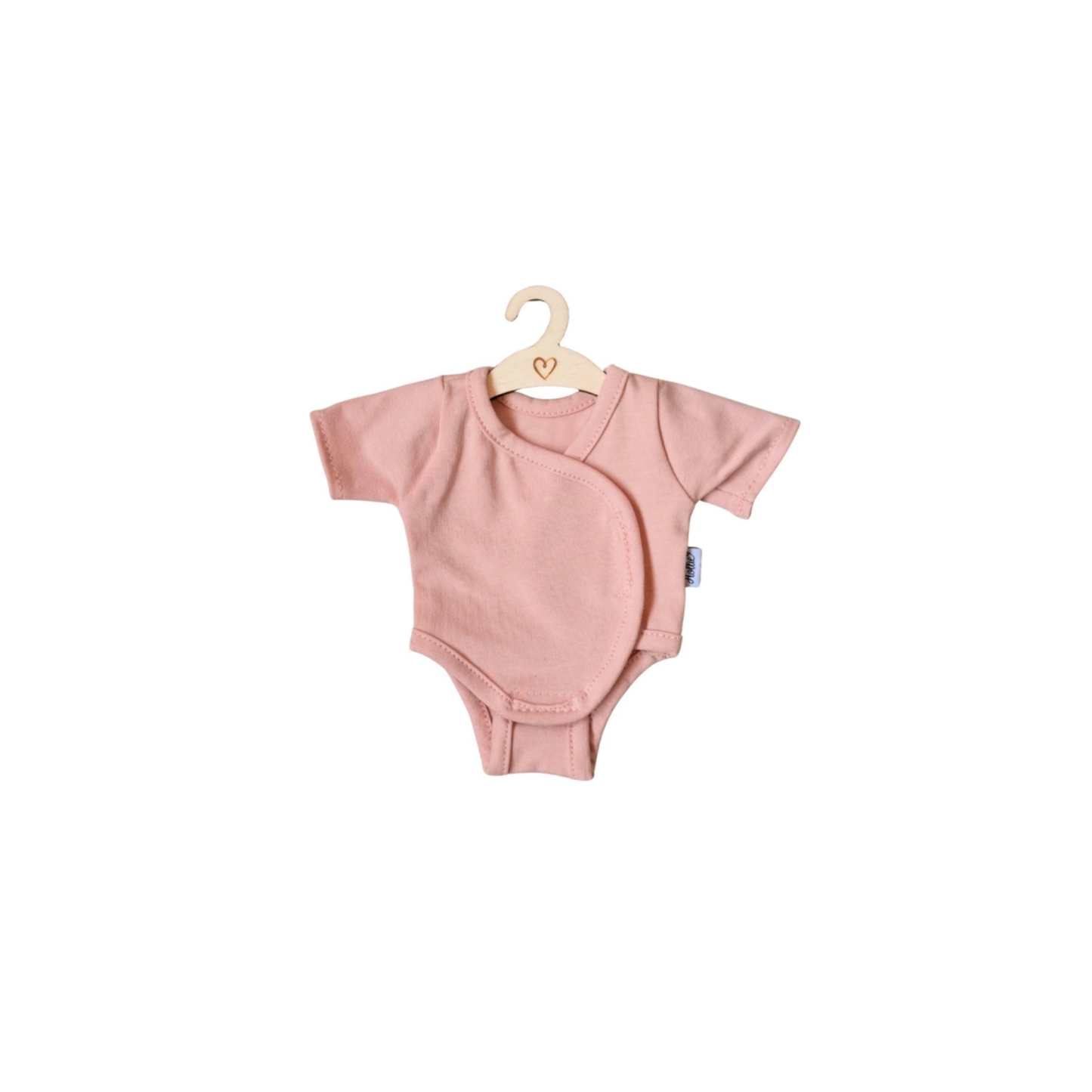 Hollie poppenromper - dusty rose - 34 cm