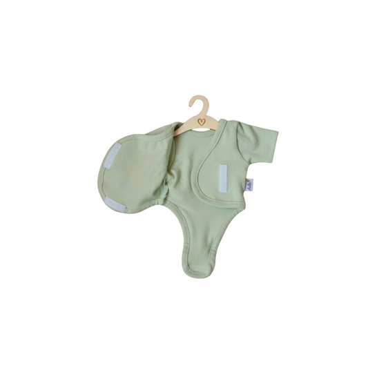 Hollie poppenromper - old green - 34 cm