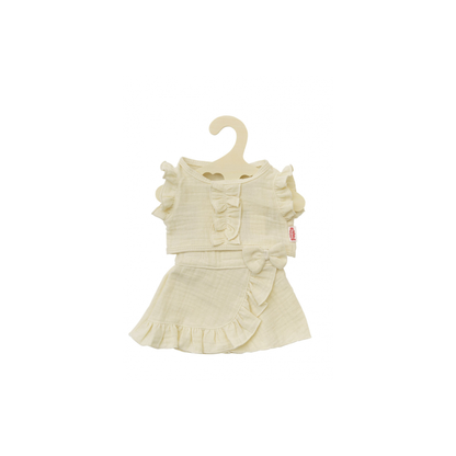 Heless wikkelrok met top - ecru (28-35 cm)