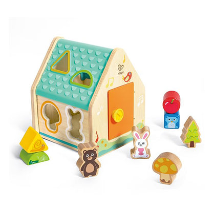 Hape houten vormenstoof - dierenhuis