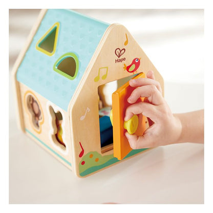 Hape houten vormenstoof - dierenhuis