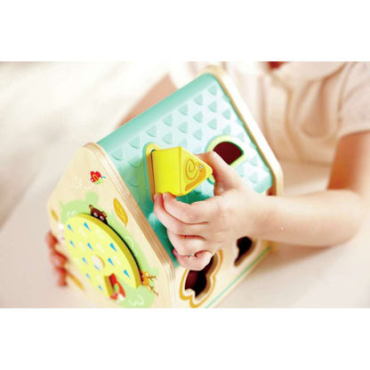 Hape houten vormenstoof - dierenhuis