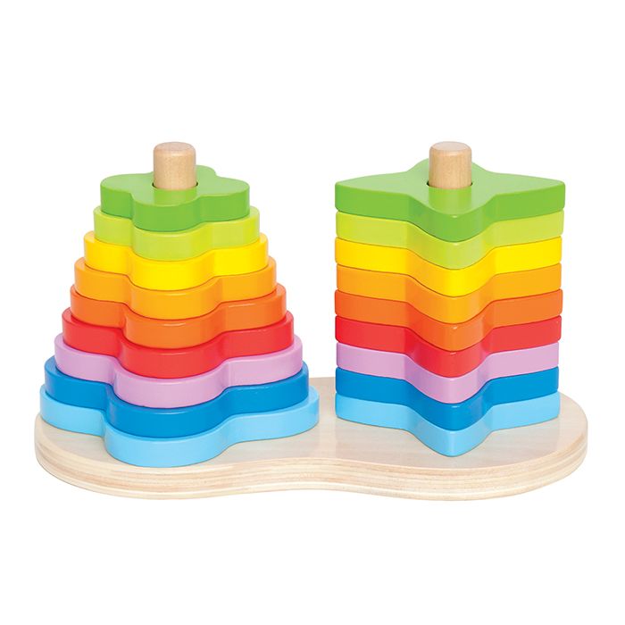 Hape houten regenboog stapeltorens