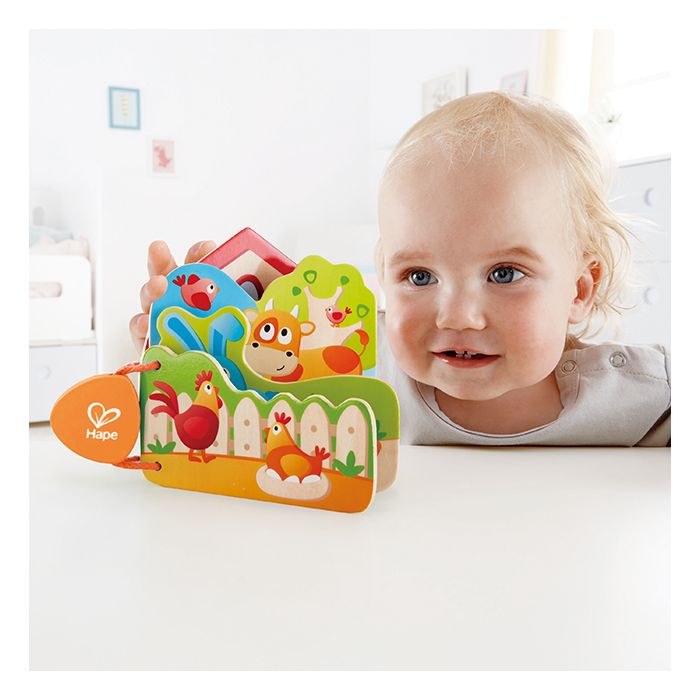 Hape houten boerderij boekje