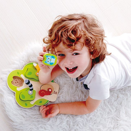 Hape wie zit er in de boom puzzel