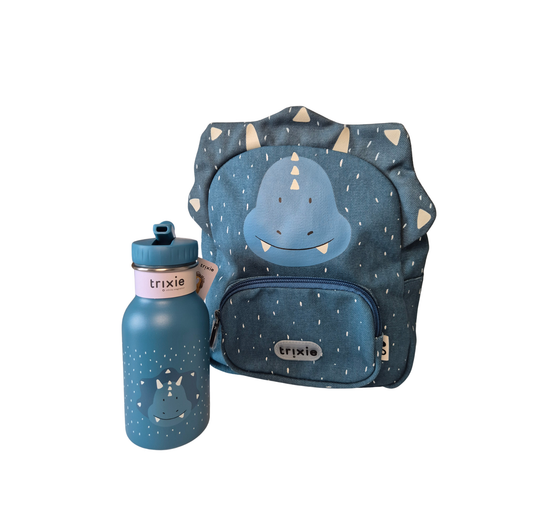 Peuterbundel Mr. Triceratops | Rugzak & RVS drinkfles | Trixie