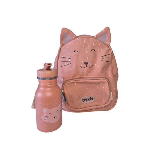 Peuterbundel Mrs. Cat | Rugzak & RVS drinkfles | Trixie